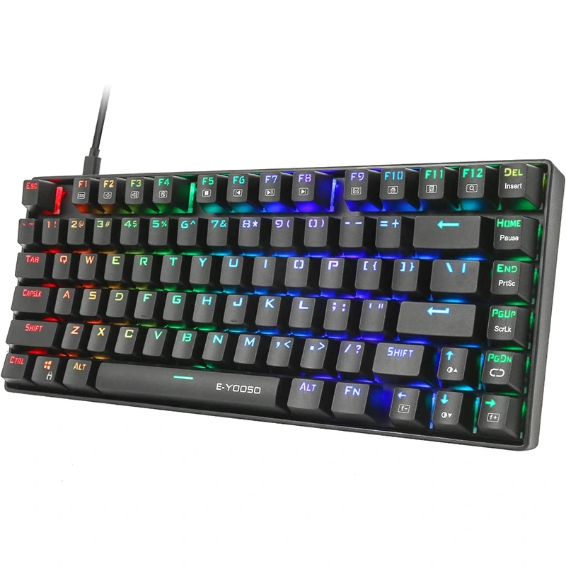 Clavier mécanique de jeu de 81 touches RVB résistant à l'eau