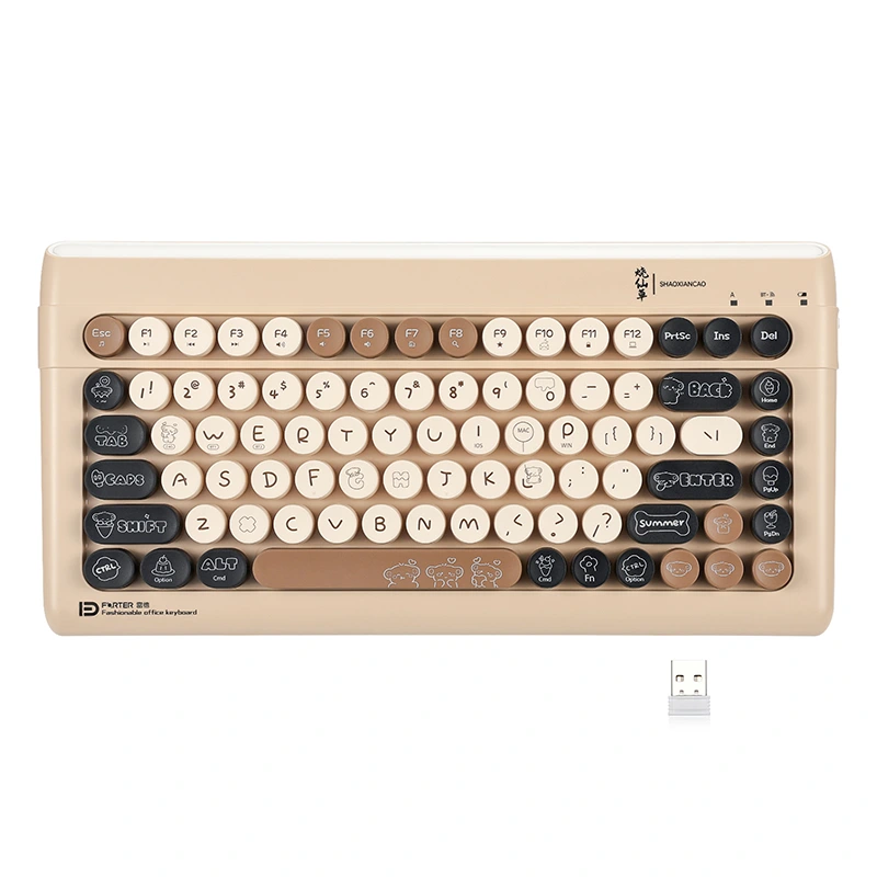 Machine à écrire sans fil des claviers Bluetooth 84 touches 2,4 GHz
