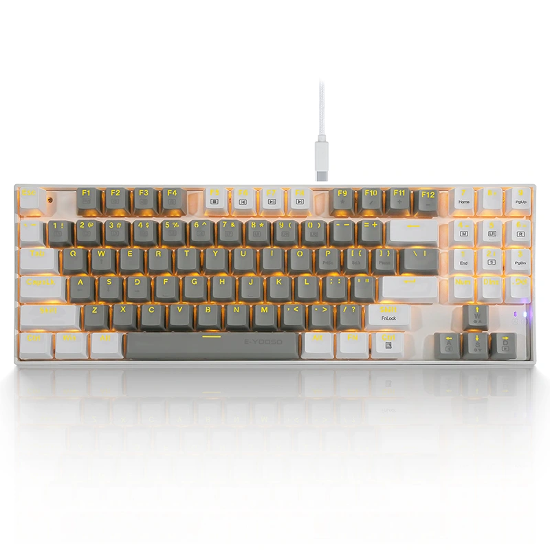 Clavier mécanique de jeu filaire LED à 89 touches