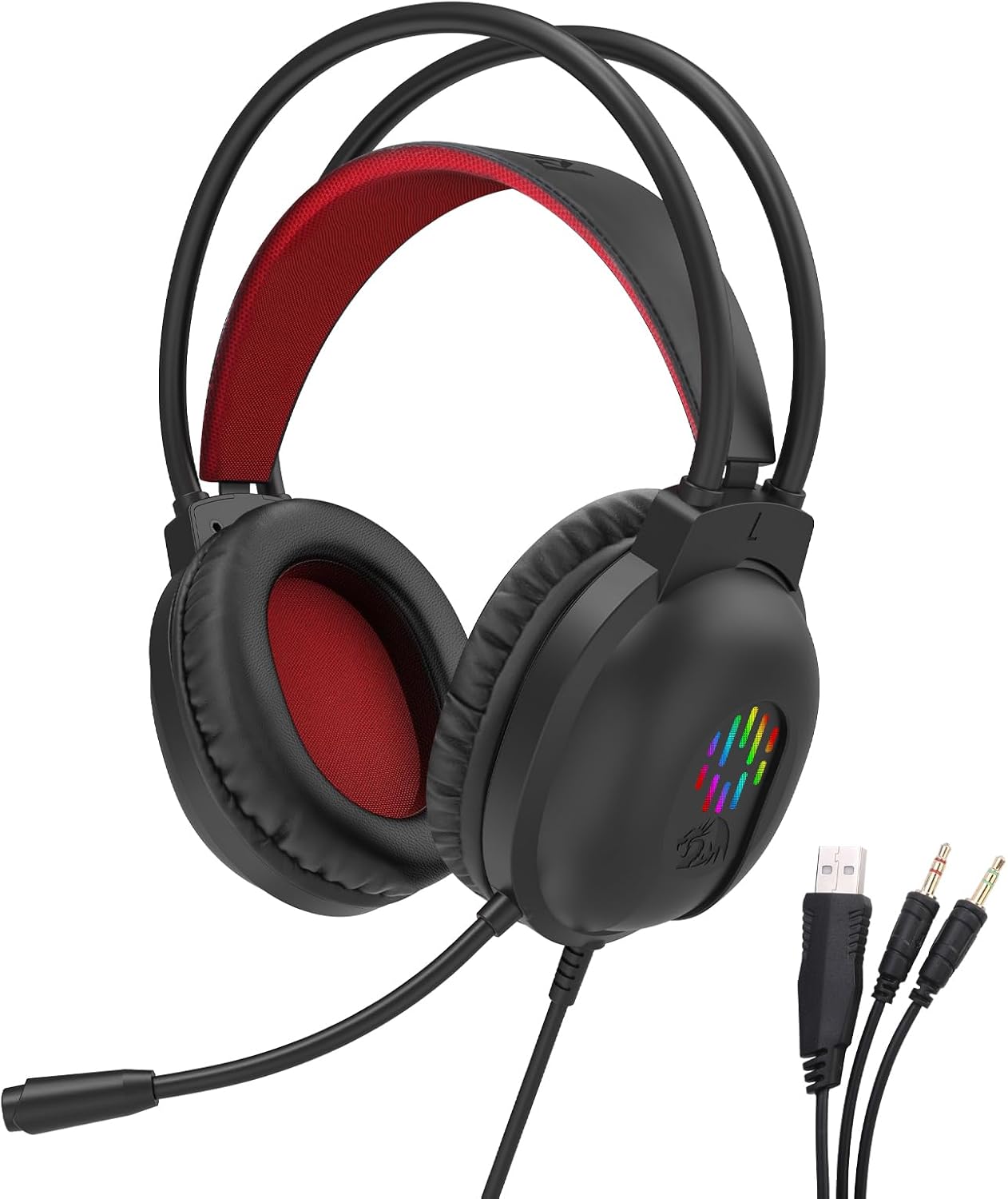 Casque de jeu filaire noir H262 avec microphone