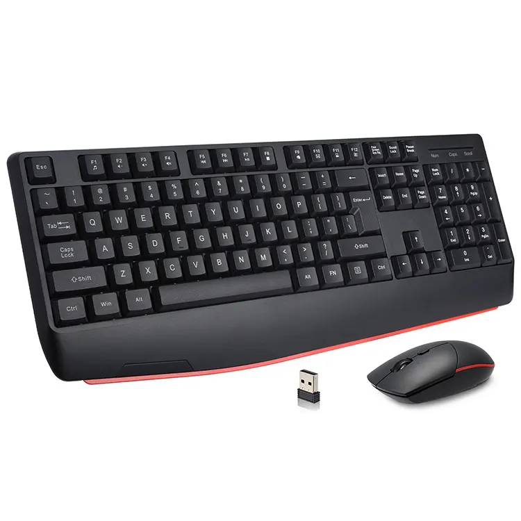 Ensemble clavier et souris sans fil 2,4 G pleine grandeur