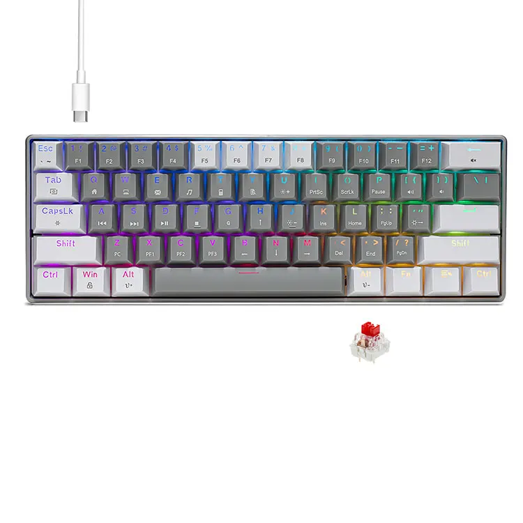 Clavier de jeu filaire mécanique portable à 60 %