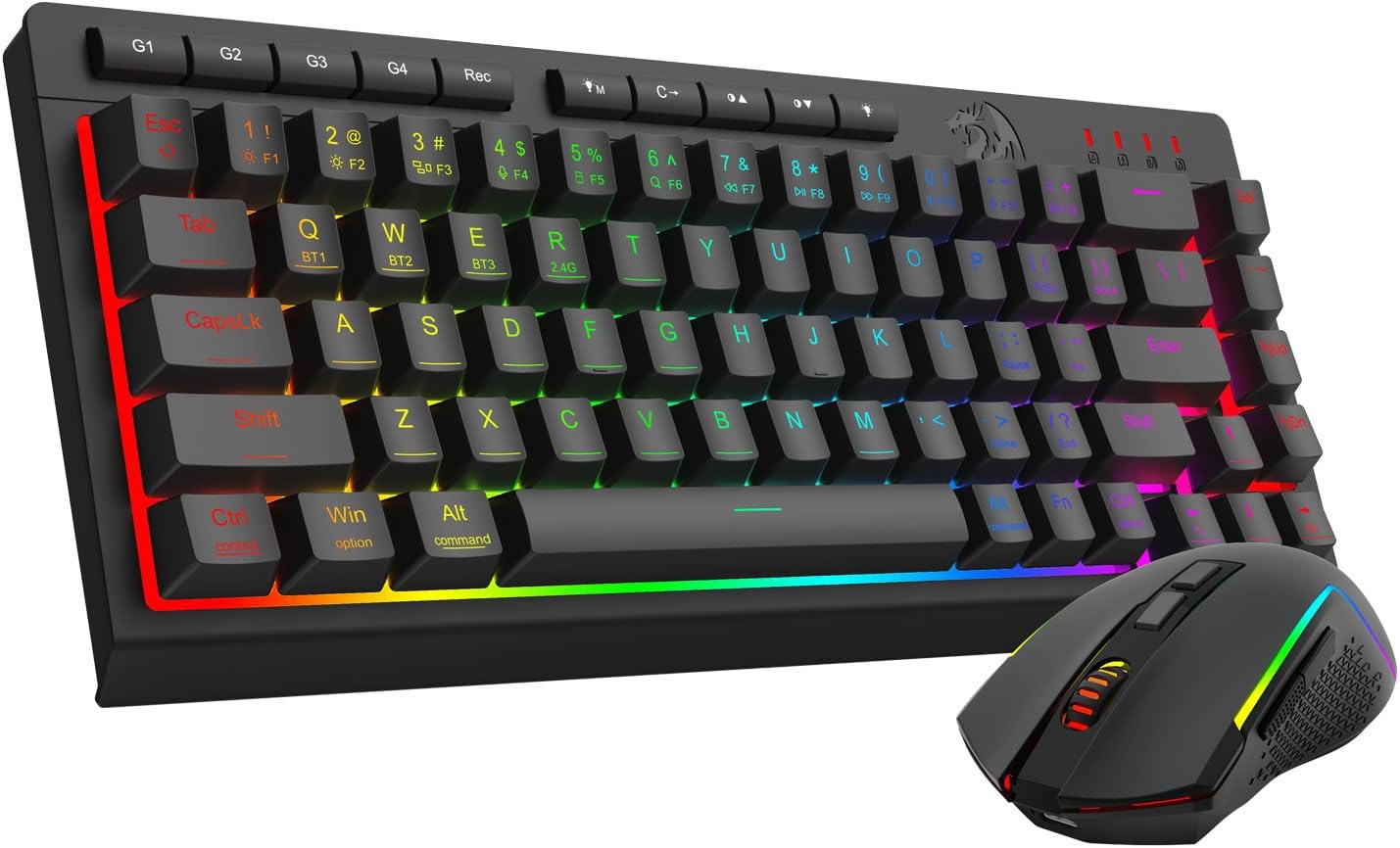 Ensemble clavier et souris de jeu sans fil S157 noir