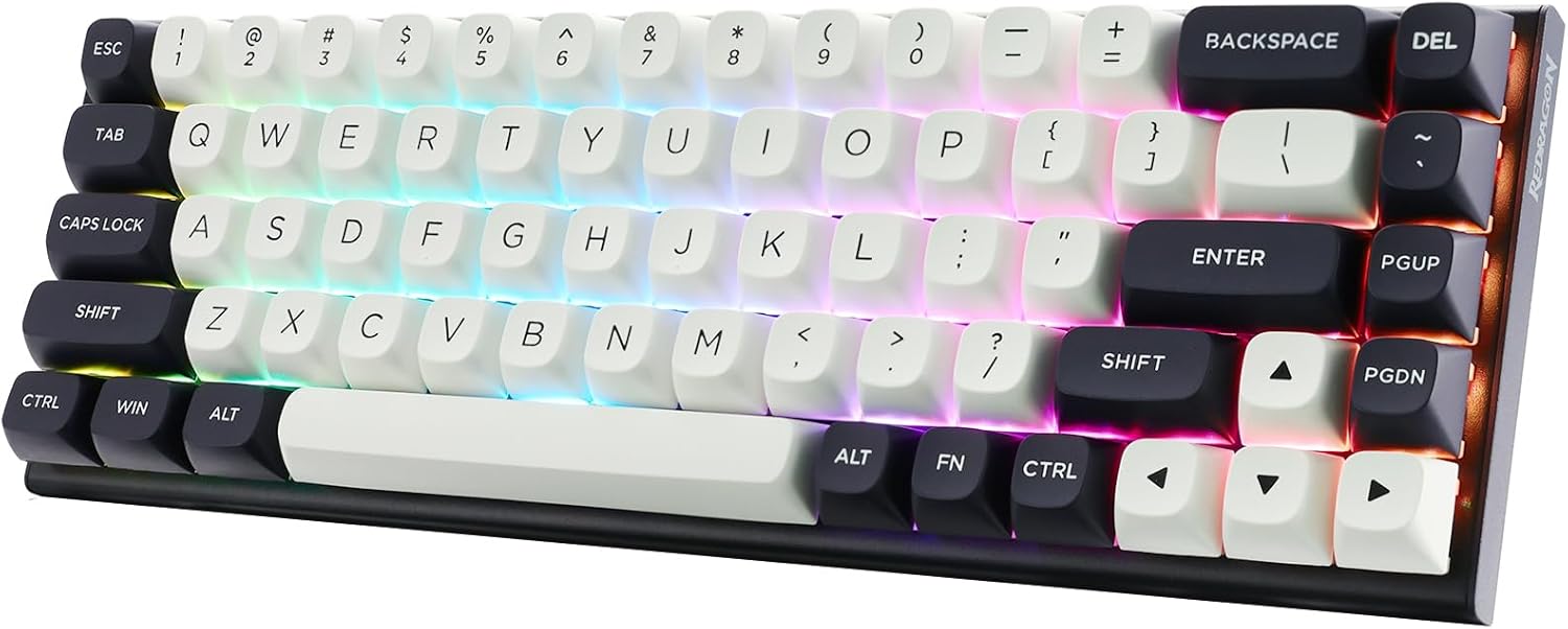 Clavier de jeu mécanique K701, déclencheur rapide, interrupteur magnétique filaire à 60%, blanc/bleu-noir