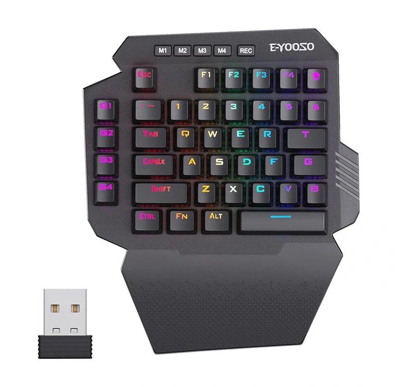 Clavier de jeu mécanique sans fil 2.4G 44 touches