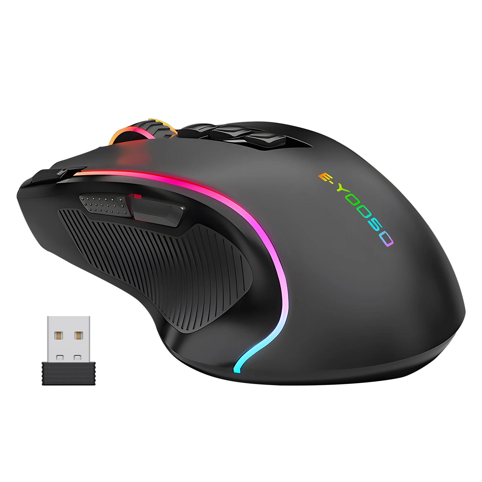 Boutons programmables de souris de jeu sans fil RVB 9